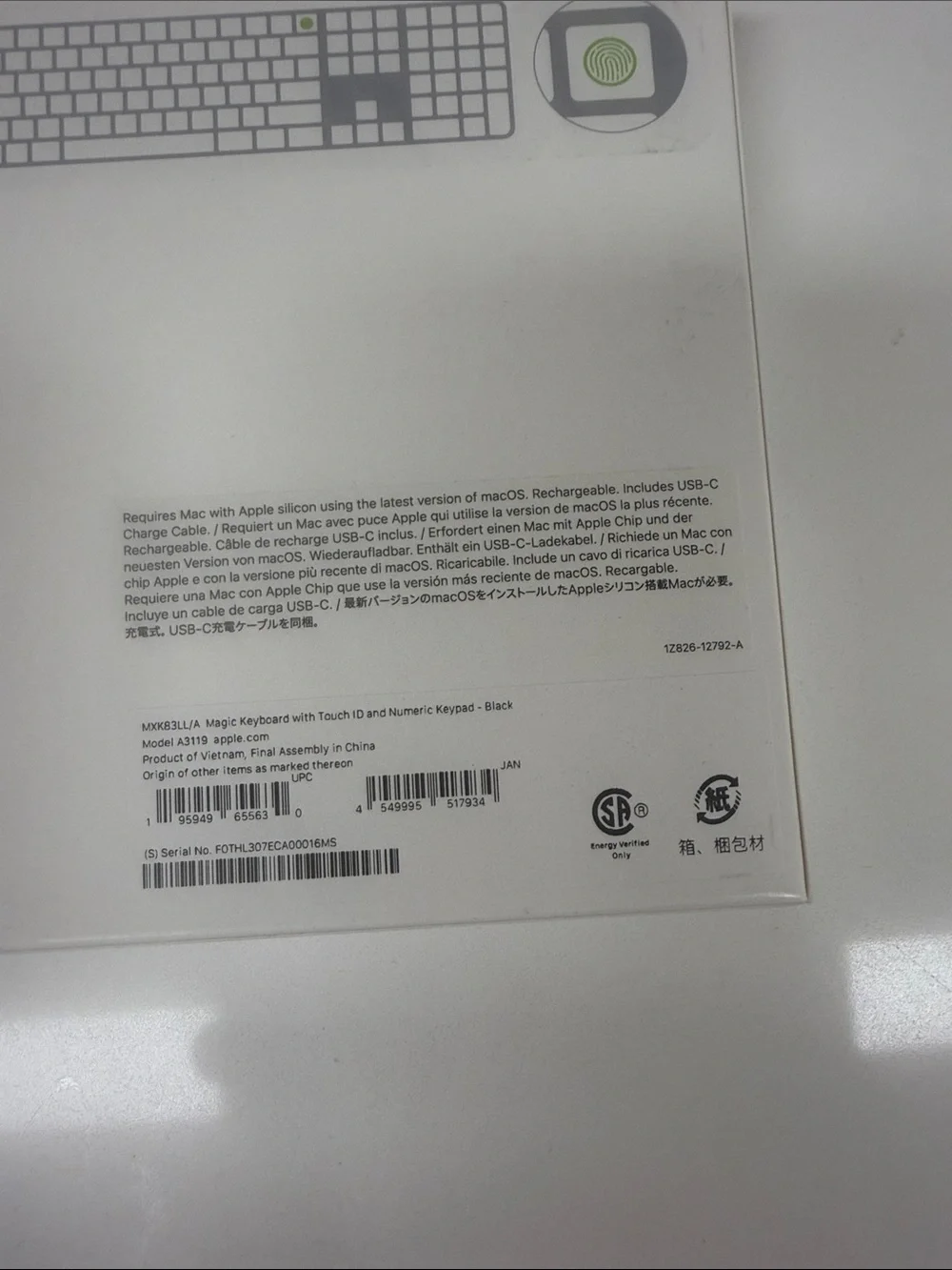 Apple Magic Keyboard with Numeric Keypad - Space Gray and Black Keys